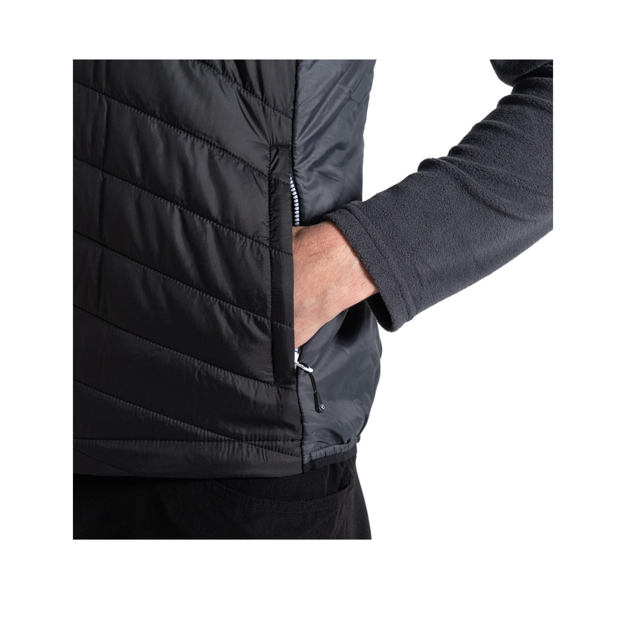Heren Touring Gewatteerd Lichtgewicht Gilet (Ebbenhout/zwart) 4/5