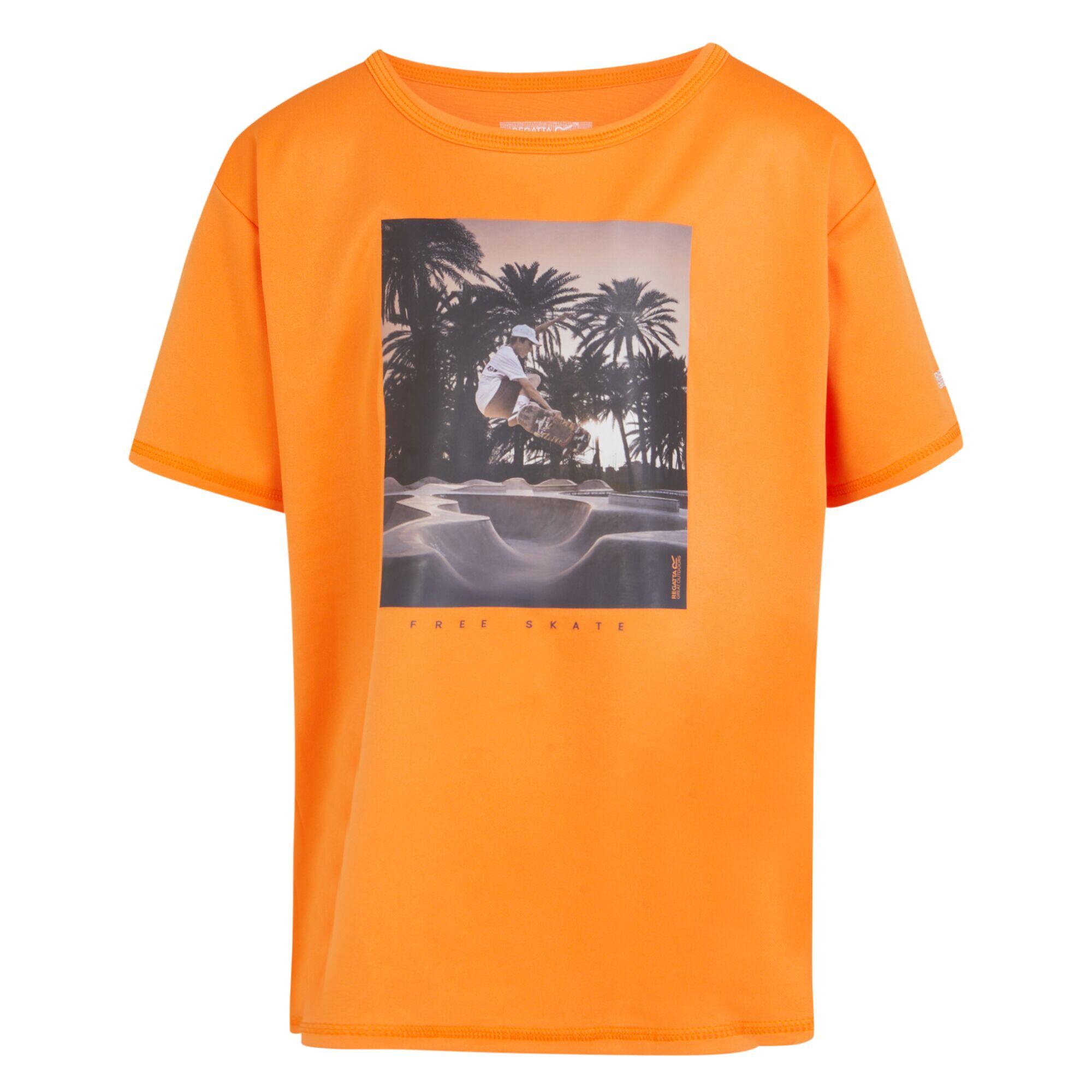 REGATTA Childrens/Kids Alvardo VIII Skateboard TShirt (Persimmon)