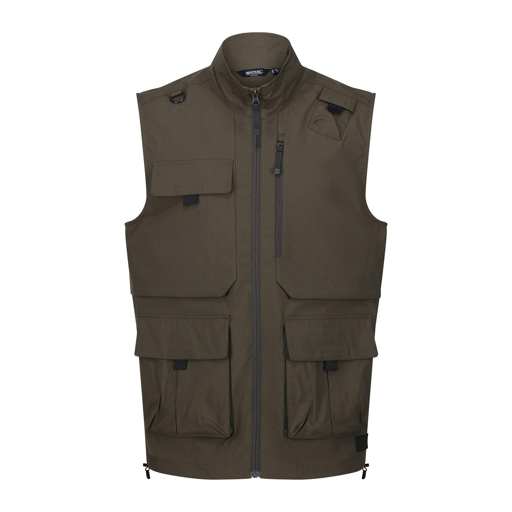 Men's TRAVEL LIGHT sleeveless jacket (Dark khaki)