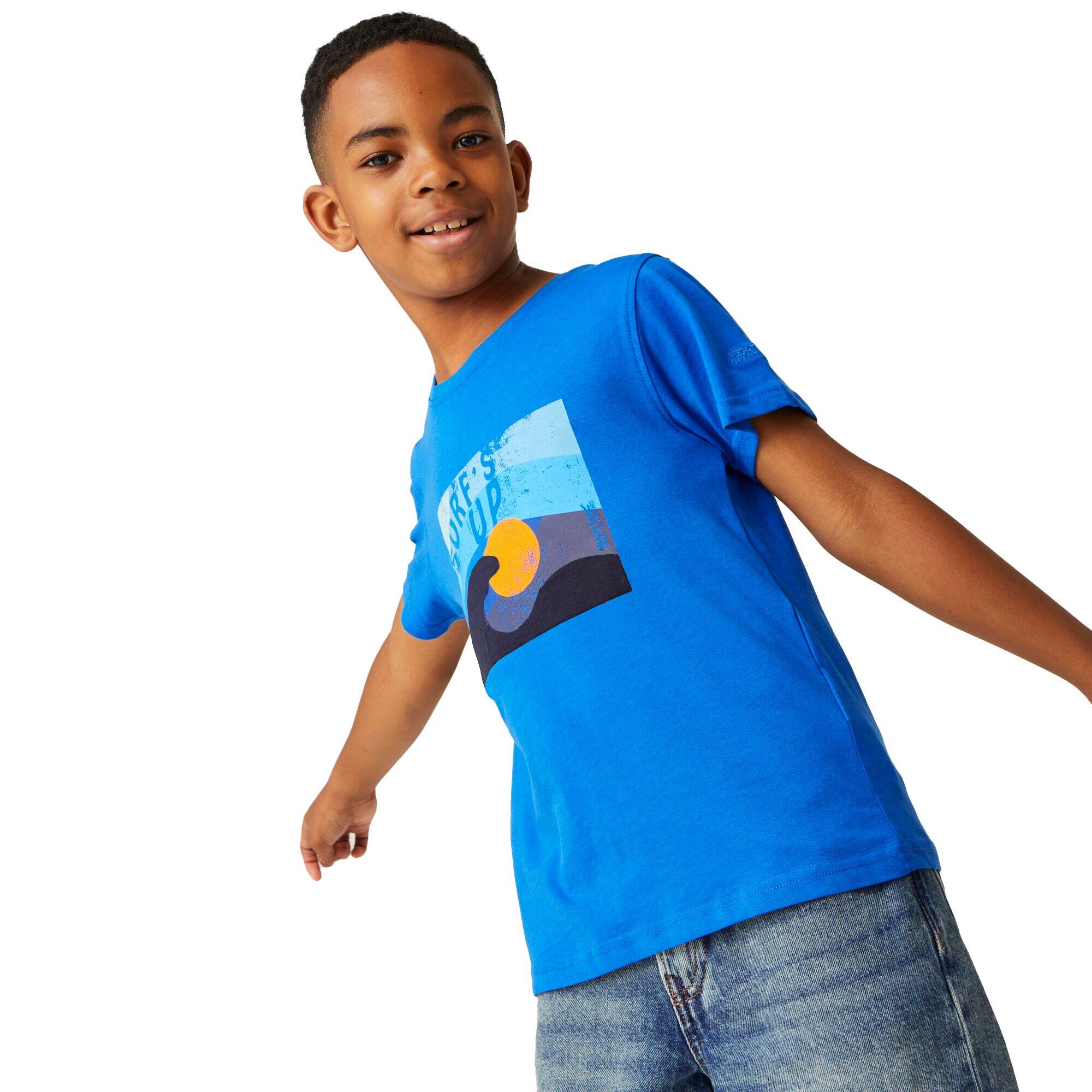 Childrens/Kids Bosley VII Sunset TShirt (Oxford Blue) 3/5