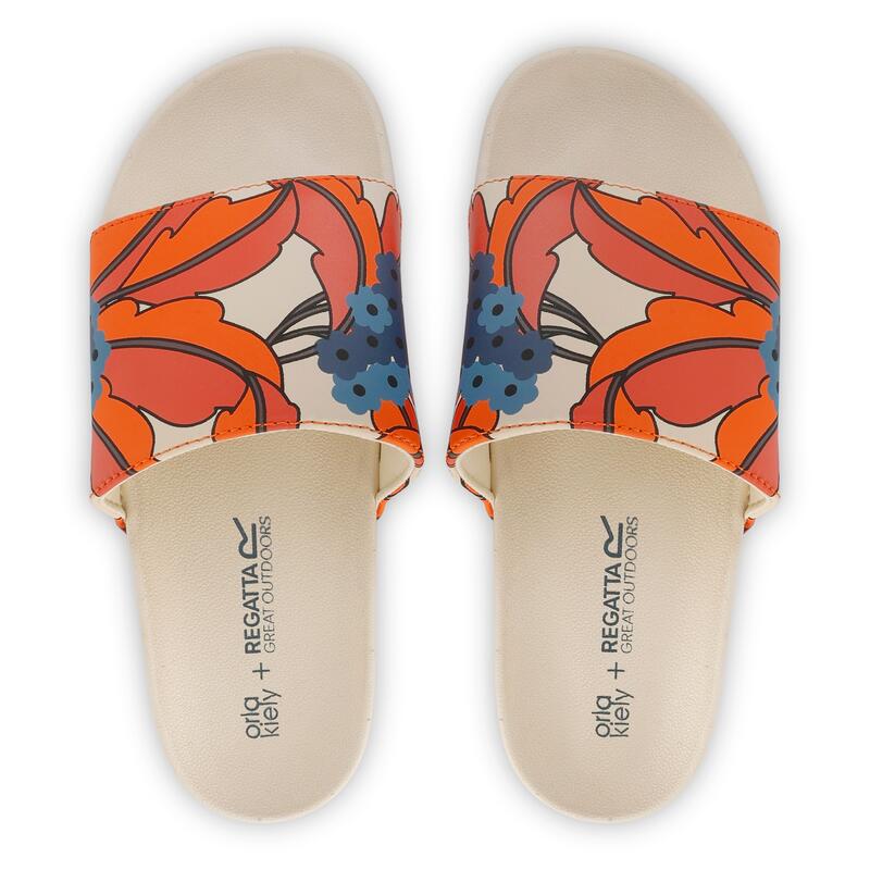 Dames Orla Kiely Tropical Sliders (Oranje)