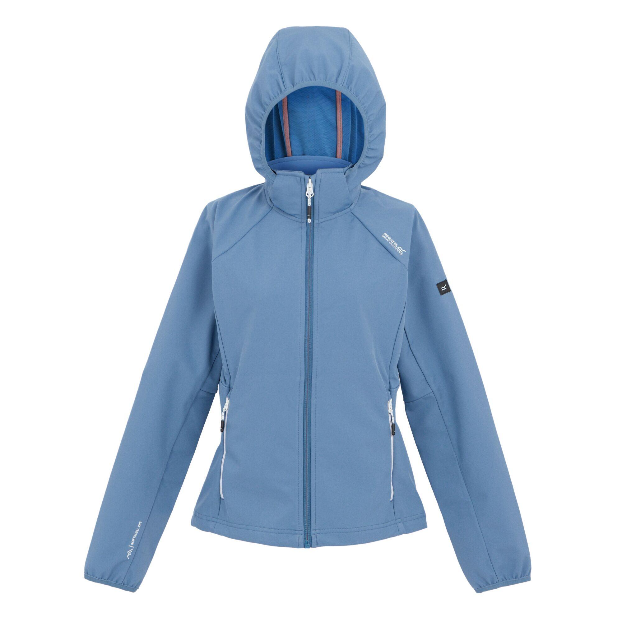 Giacca softshell BOURDA da donna (blu/bianco)