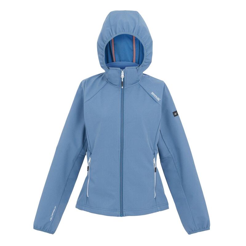 Veste softshell BOURDA Femme (Bleu / Blanc)