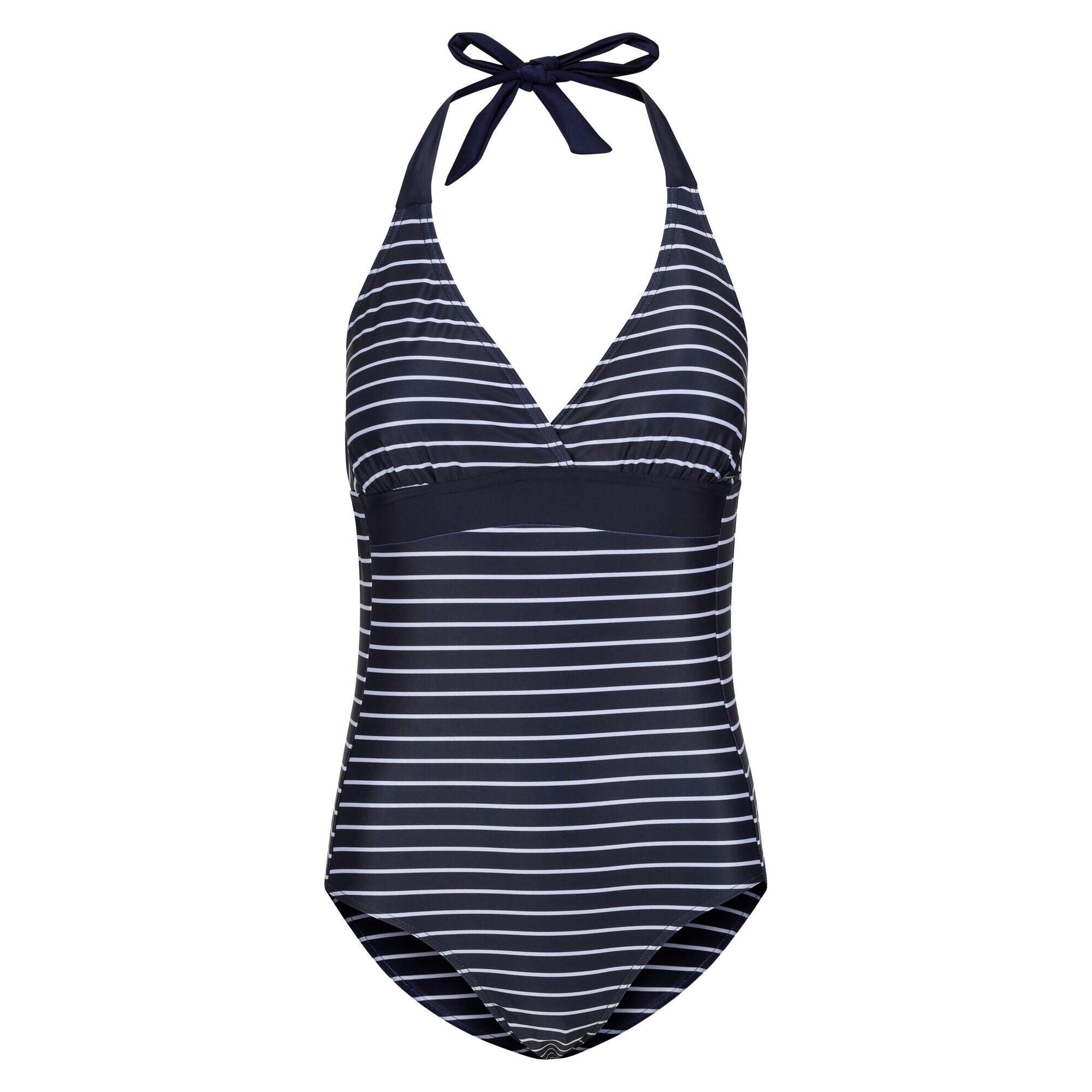 Striped one piece swimsuit hotsell