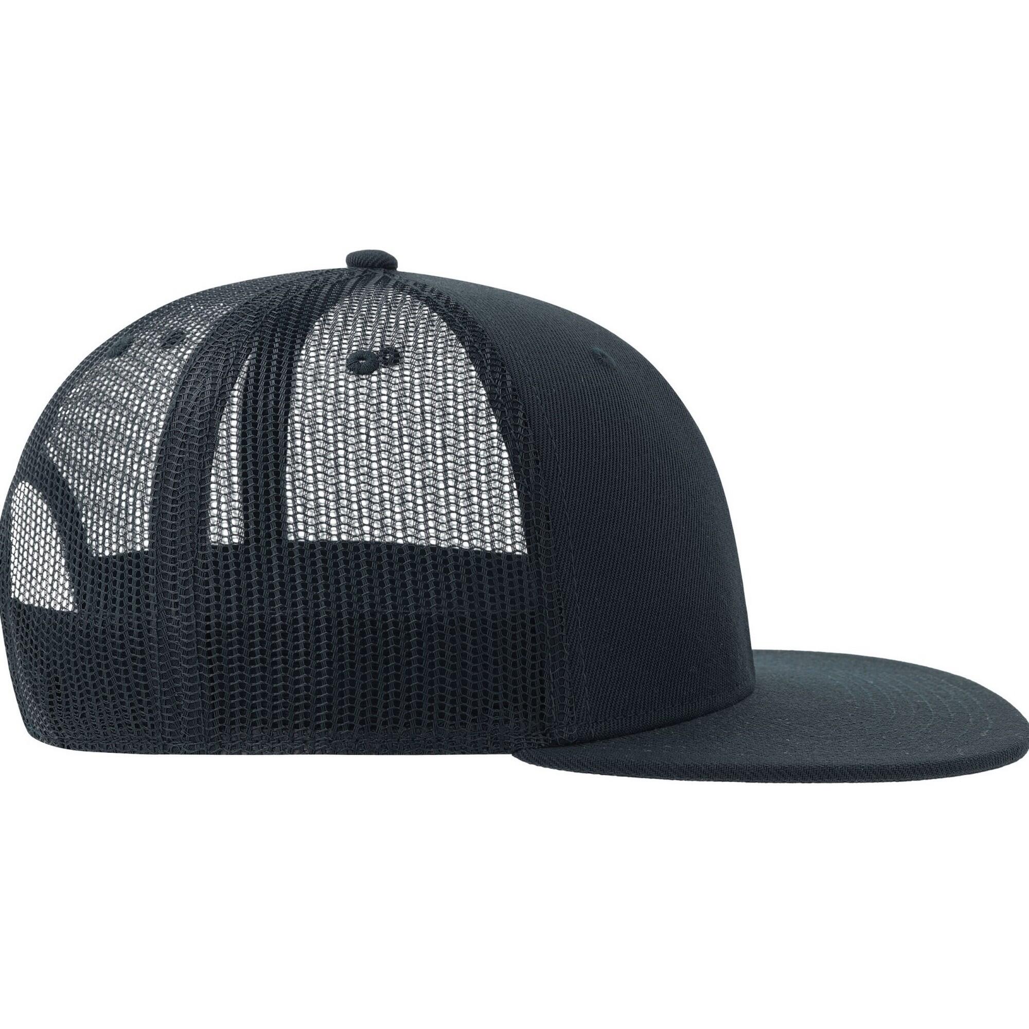 Unisex Adult Mesh 6 Panel Trucker Cap (Navy) 3/3