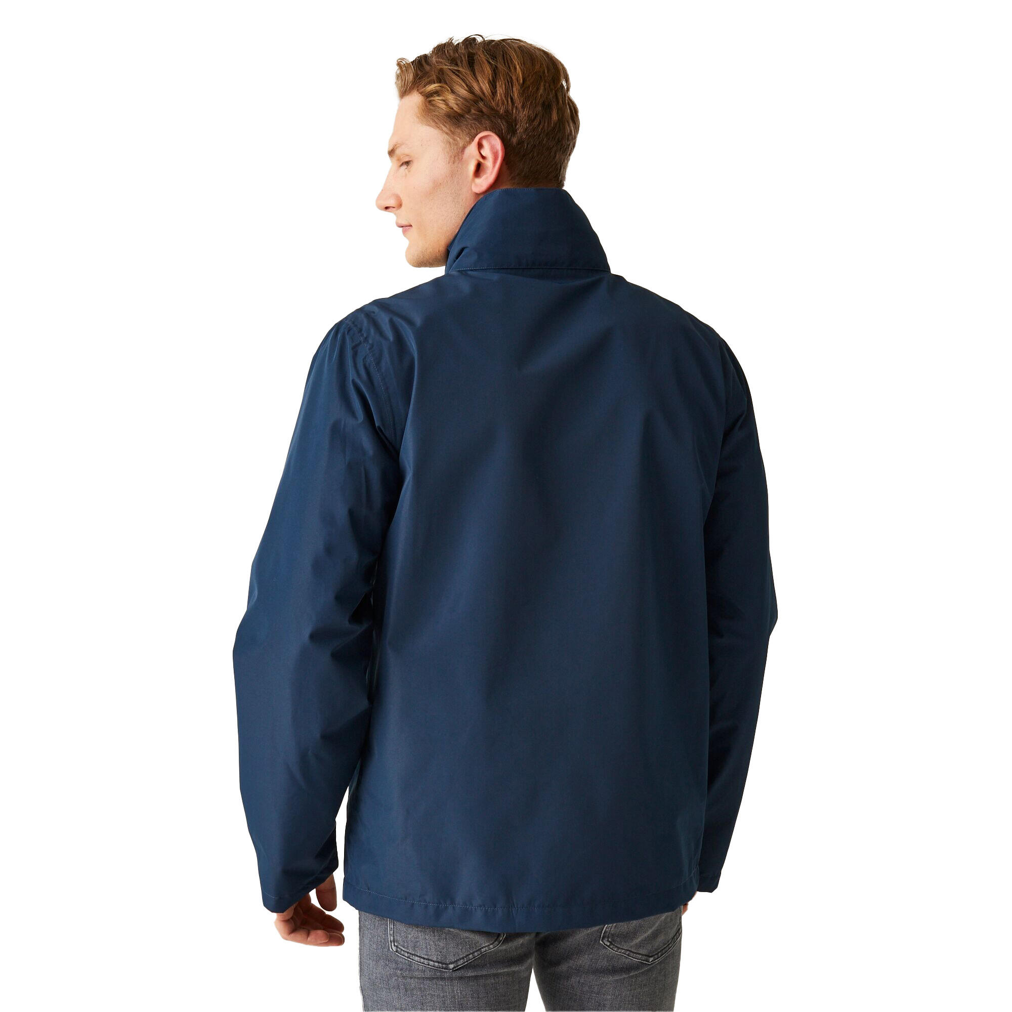 Mens Waterproof Soft Shell Jacket (Navy/Classic Red) 4/5