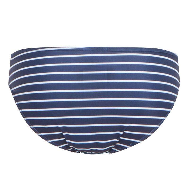 Dames Aceana Stripe Bikinibroekje (Marine / Wit)