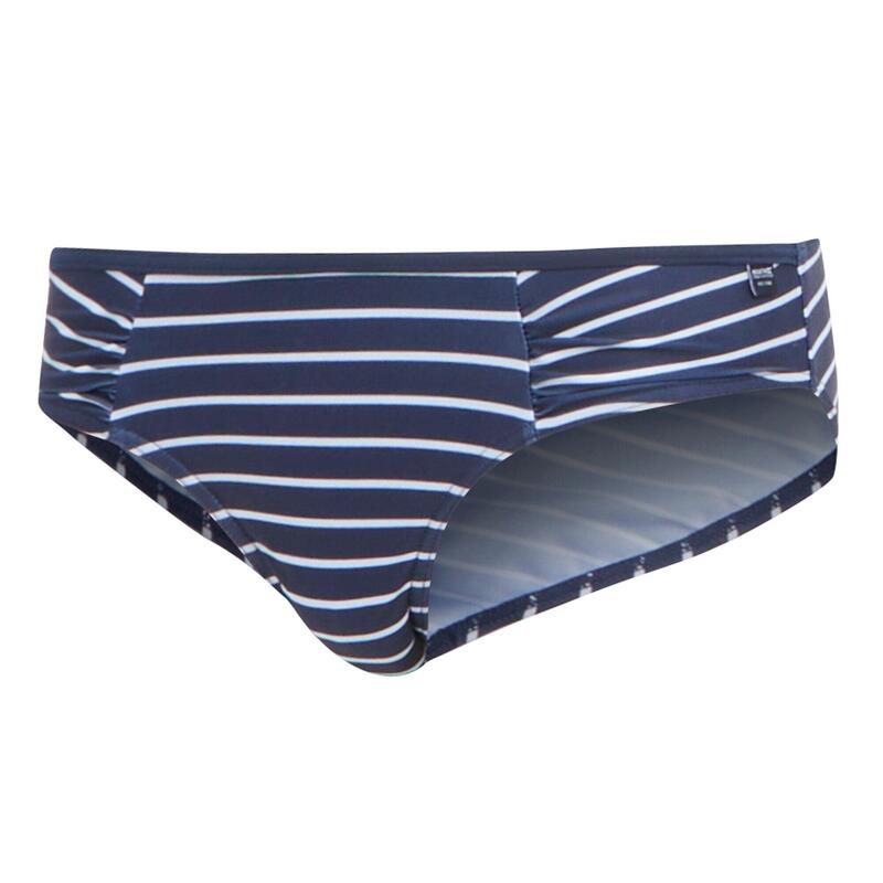 Dames Aceana Stripe Bikinibroekje (Marine / Wit)