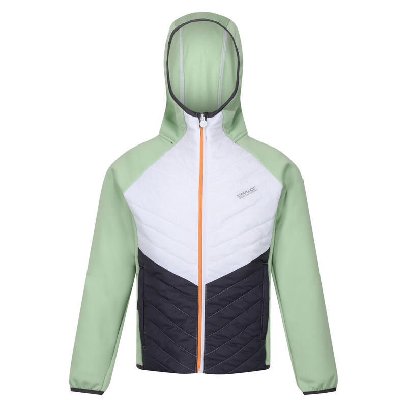 Chaqueta Acolchada Kielder Hybrid VII para Niños/Niñas Verde Tranquilo, Blanco