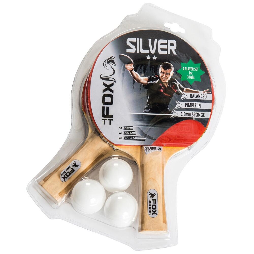 Silver 2 Star Table Tennis Set (Beige/Red/White) 1/1