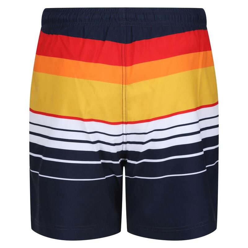 "Loras" Badeshorts für Herren Marineblau/Orange