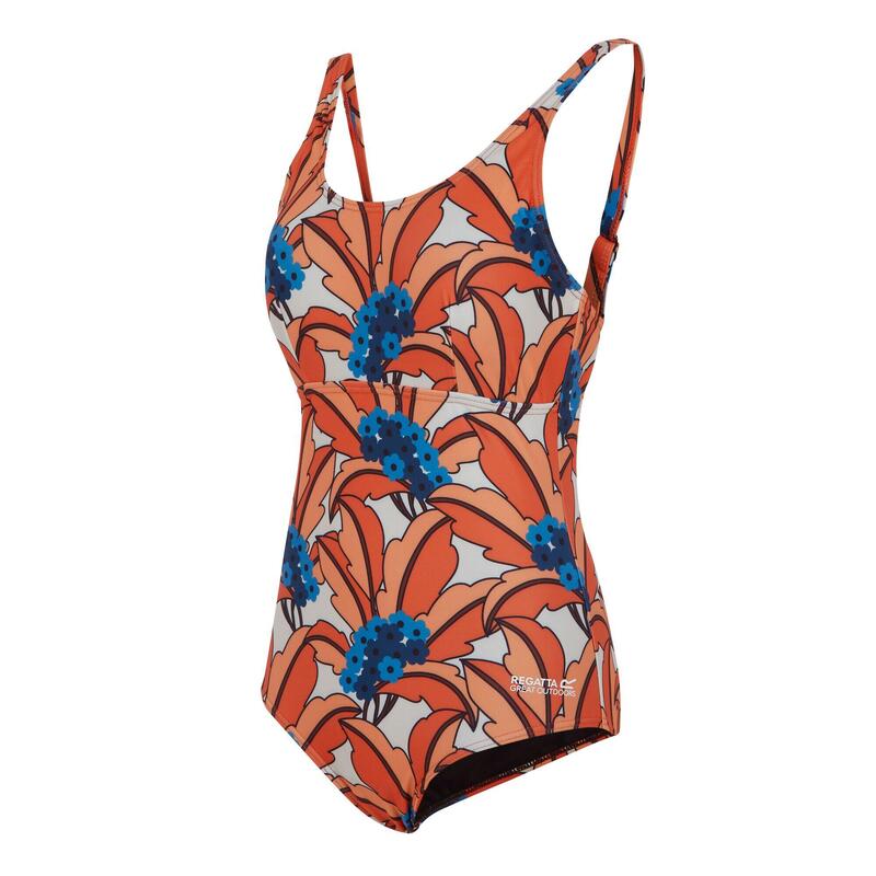 Dames Orla Kiely Tropical Eendelig Zwempak (Oranje)