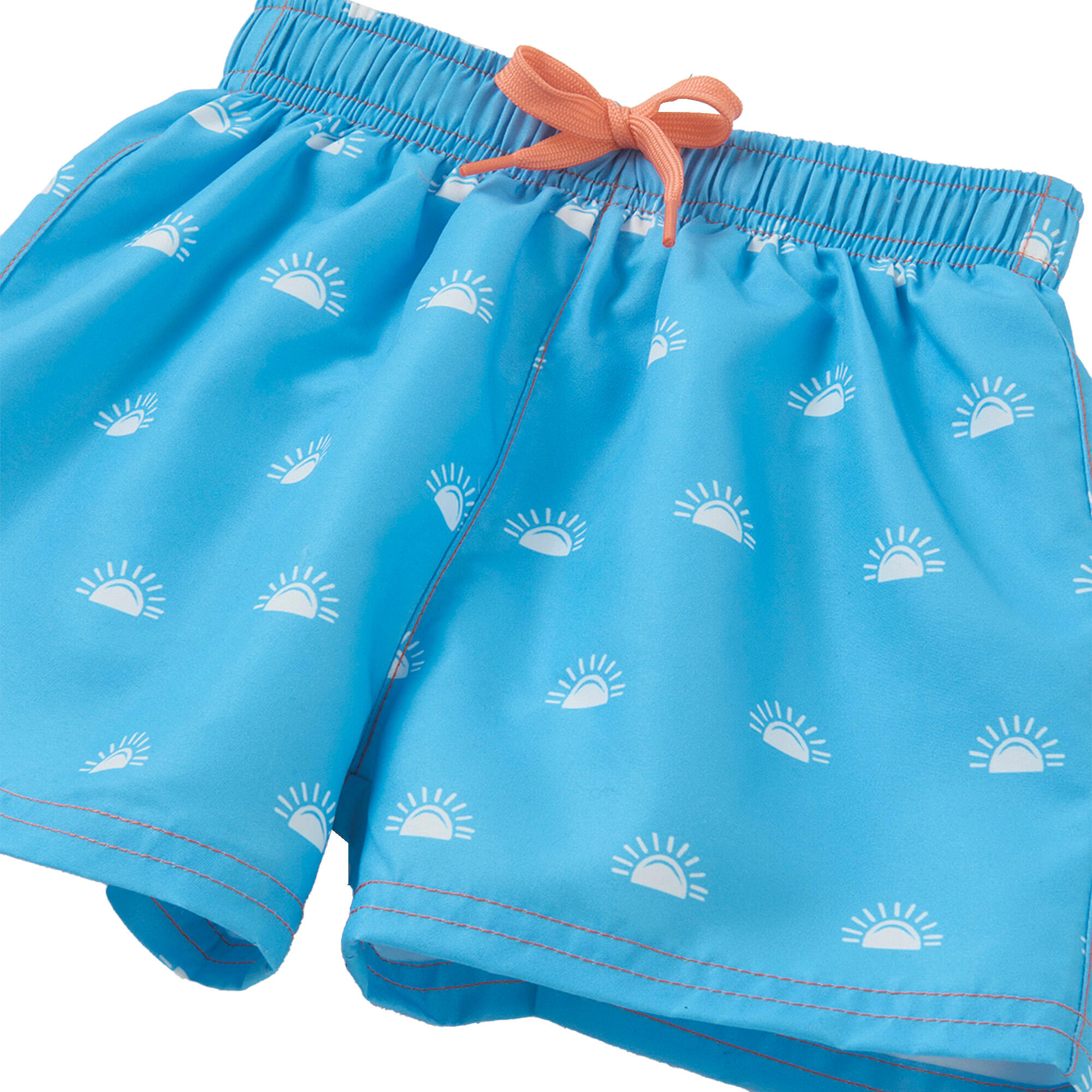 Kids Cornflower Blue Woven Printed Swim Shorts 2/3