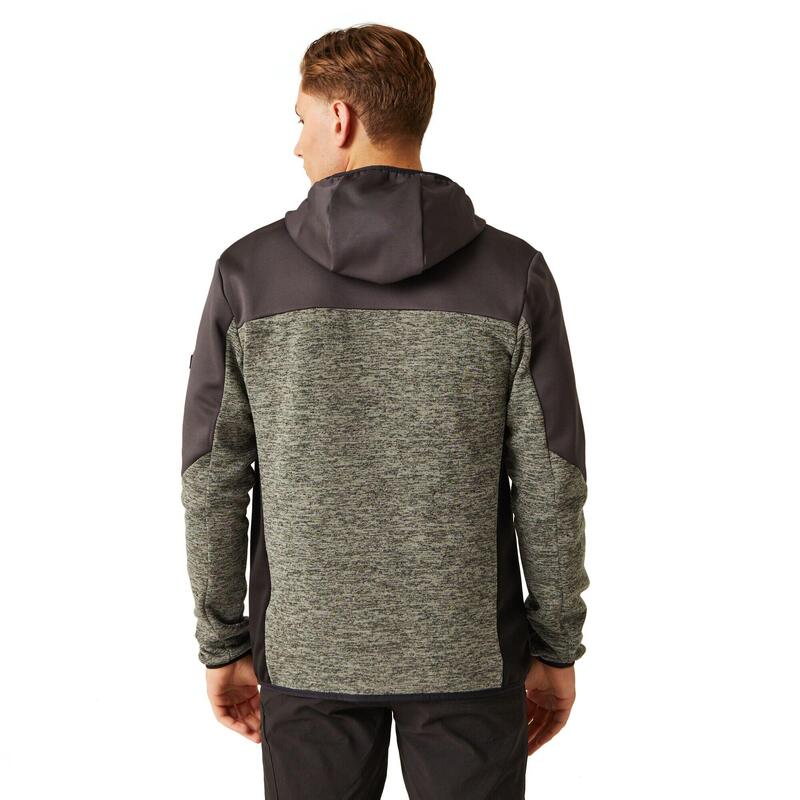 "Cadford VI" Fleecejacke mit Kapuze für Herren Agaven-Grün/Asche