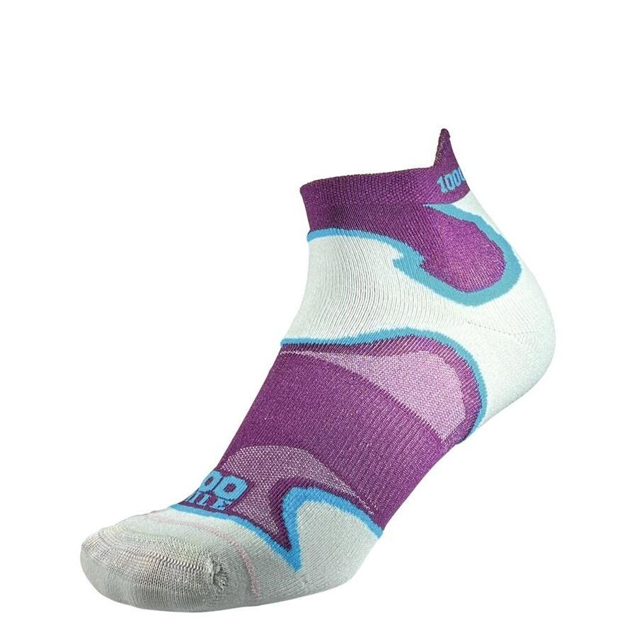 1000 MILE Womens/Ladies Fusion Ankle Socks (Purple/Kingfisher Blue)
