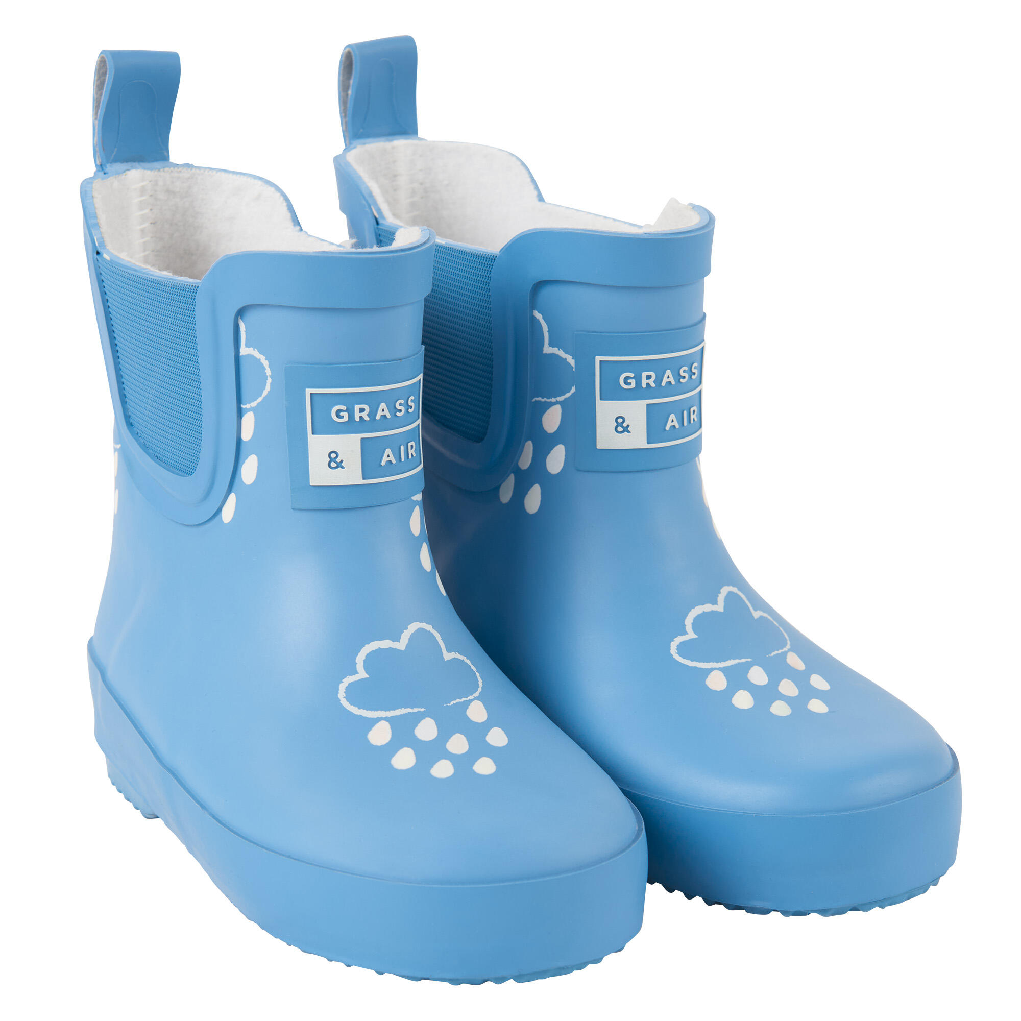 Cornflower Blue Short Colour-Changing Kids Wellies 1/3