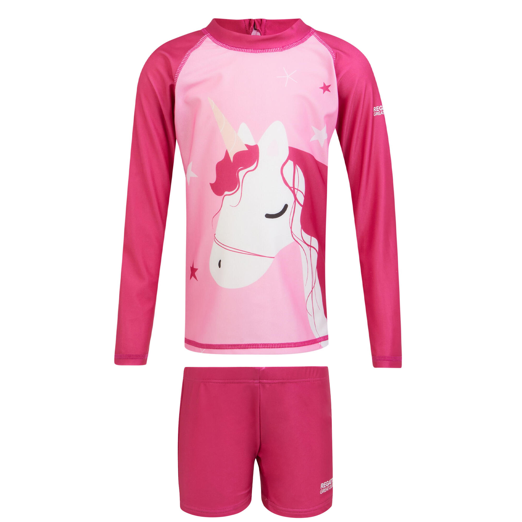 Childrens Kids Luna The Unicorn Rash Guard Sweet Pink REGATTA Decathlon