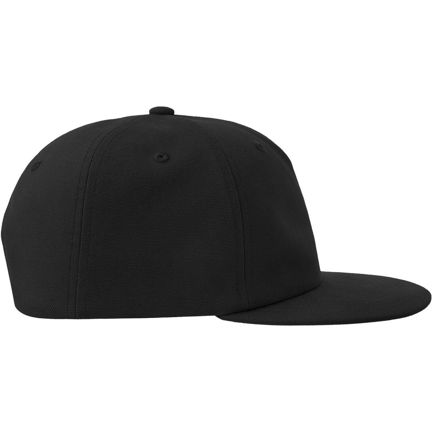 Unisex Adult Cruz 5 Panel Snapback Cap (Black) 3/4