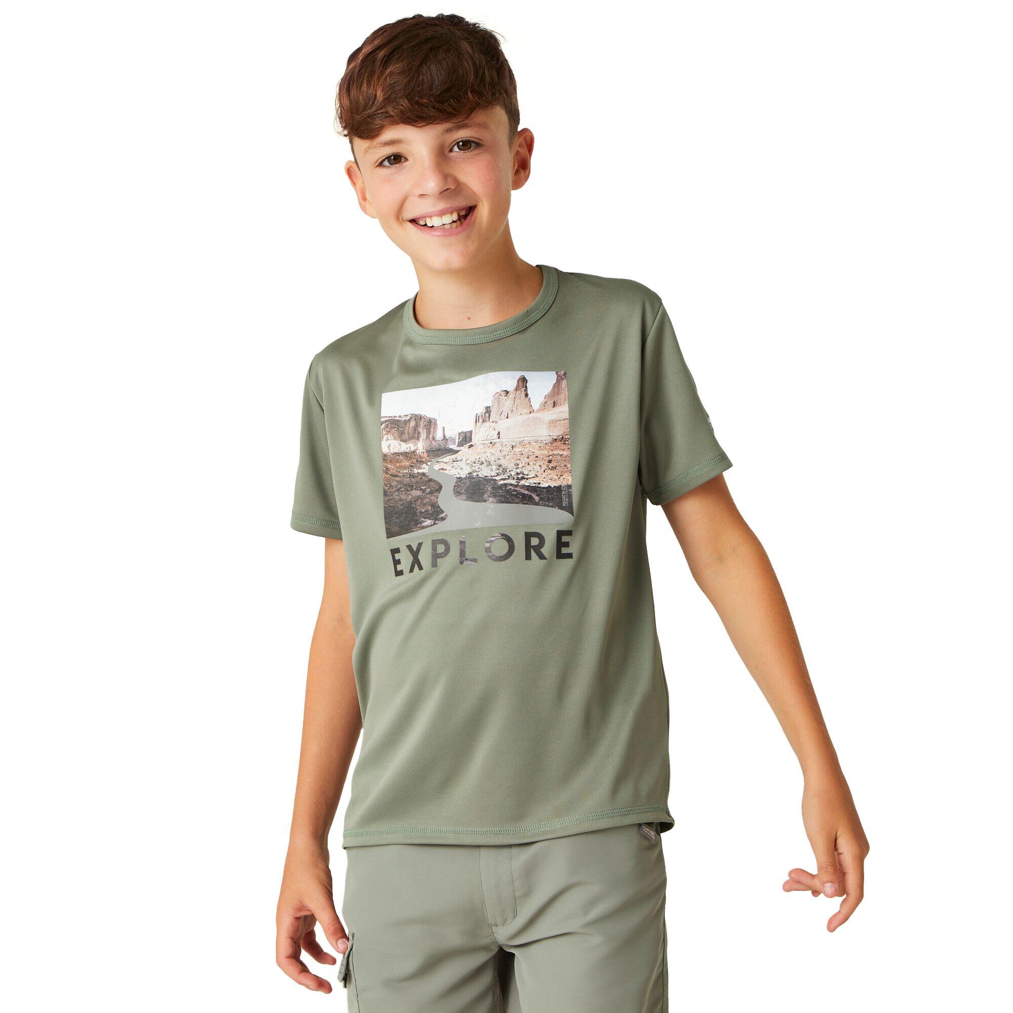 Childrens/Kids Alvardo VIII Explore Landscape TShirt (Agave Green) 4/5