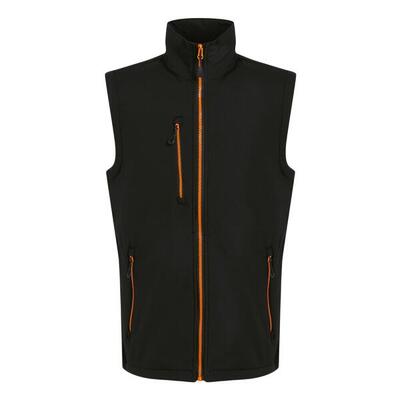 Heren softshell 2laags bodywarmer (zwart/lijkgroen)
