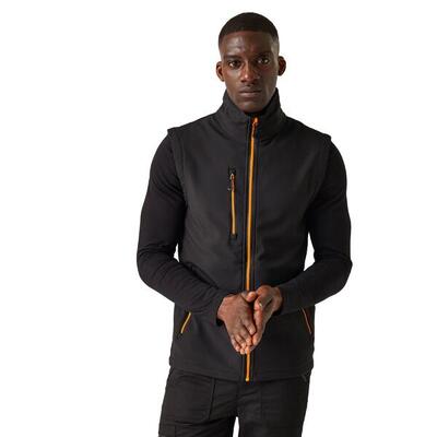 Heren softshell 2laags bodywarmer (marine / frans blauw)
