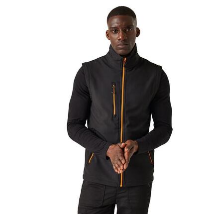 Veste Sans Manches Homme (Noir / Orange Vif)