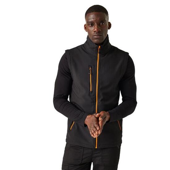Veste Sans Manches Homme (Noir / Orange Vif)