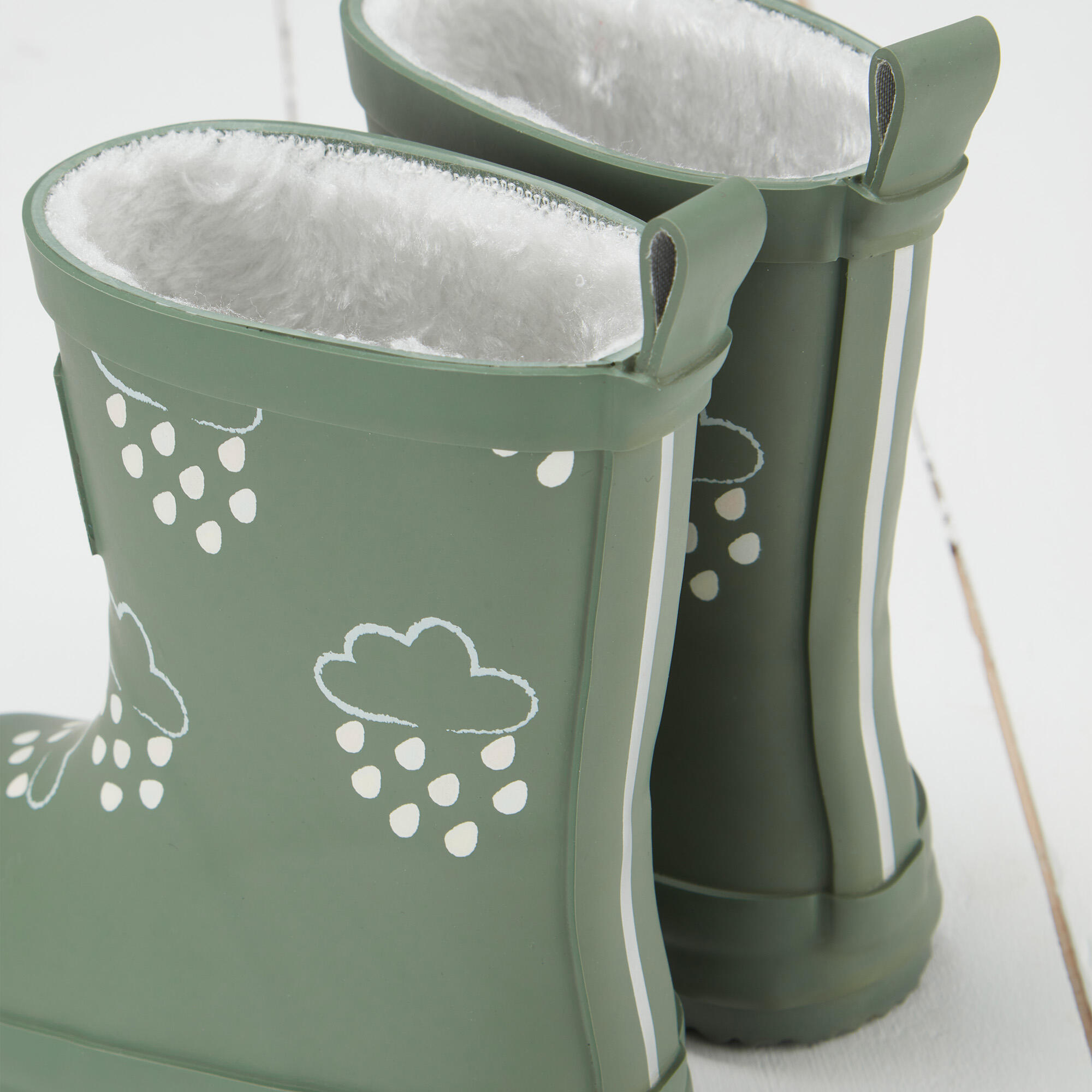 Little Kids Khaki  Colour-Changing Kids Wellies 3/3