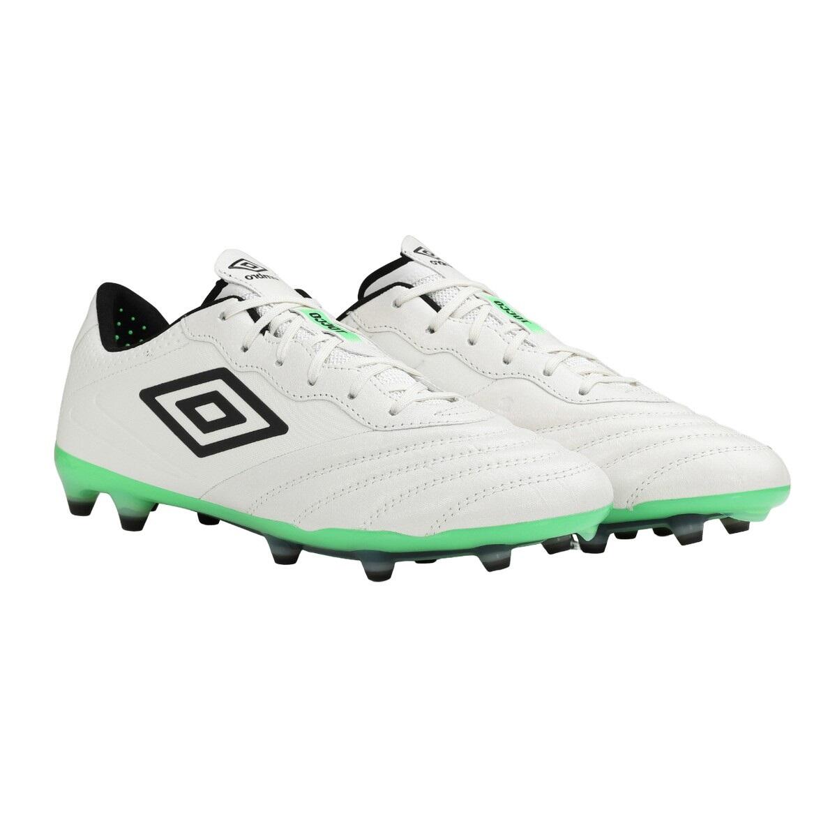 Mens Tocco III Pro Fg Leather Football Boots (White/Black/Andean Toucan) 1/4