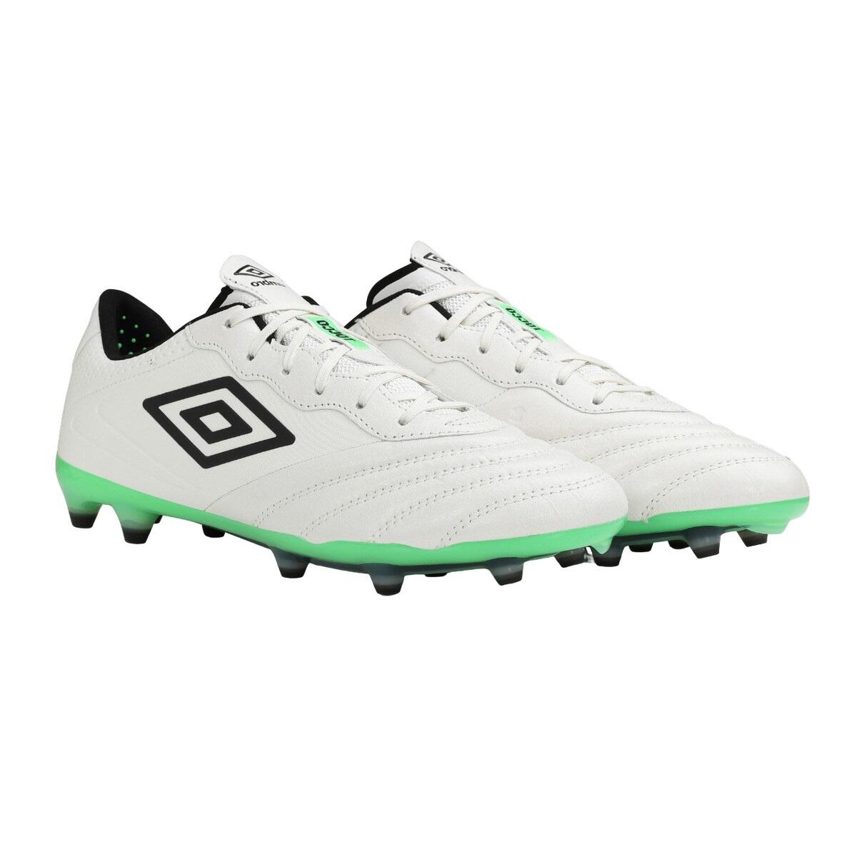 TOCCO PRO FG Men's Soccer Shoes (White / Black / Green)