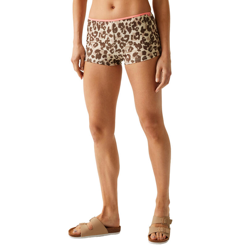 Braga de Bikini Aceana Estampado de Leopardo para Mujer Beige, Marrón