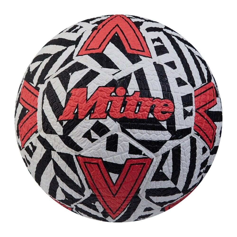 MITRE 2024 Street Soccer Football (White/Black/Red)