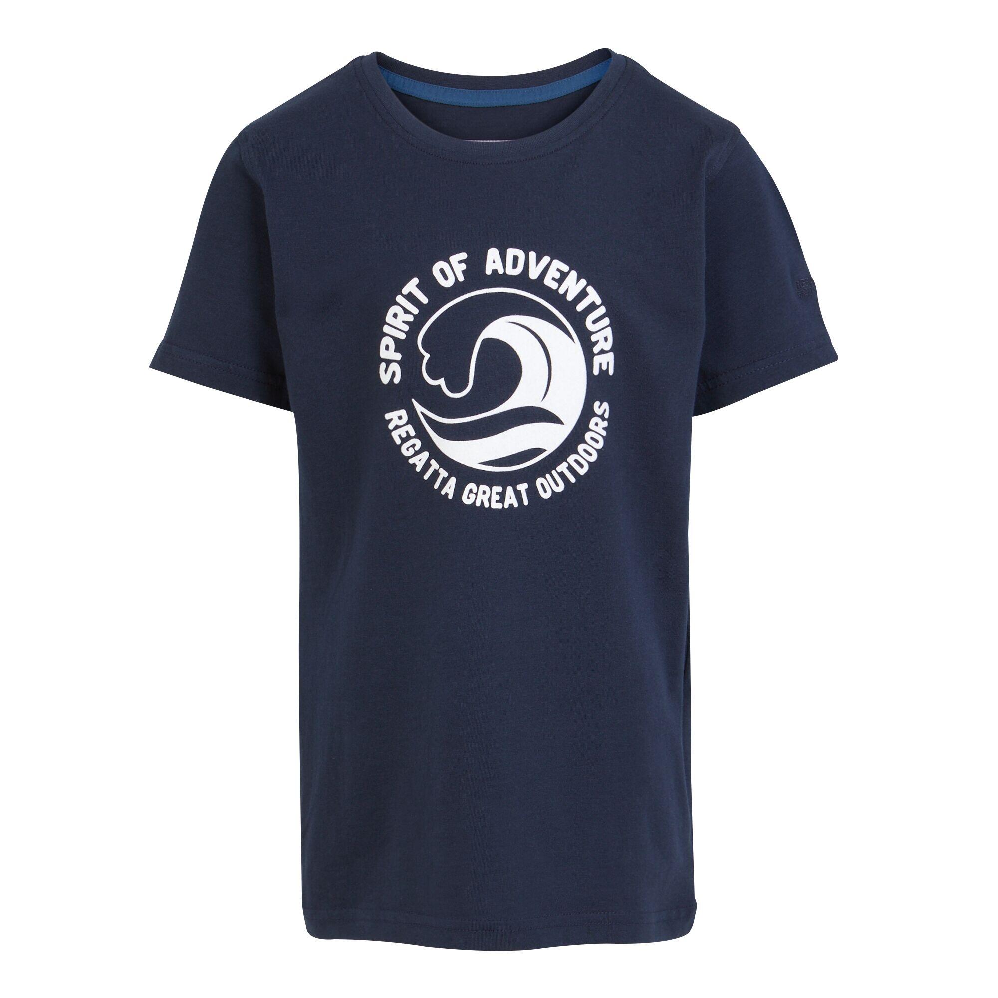 Childrens/Kids Bosley VII Wave TShirt (Navy) 1/5