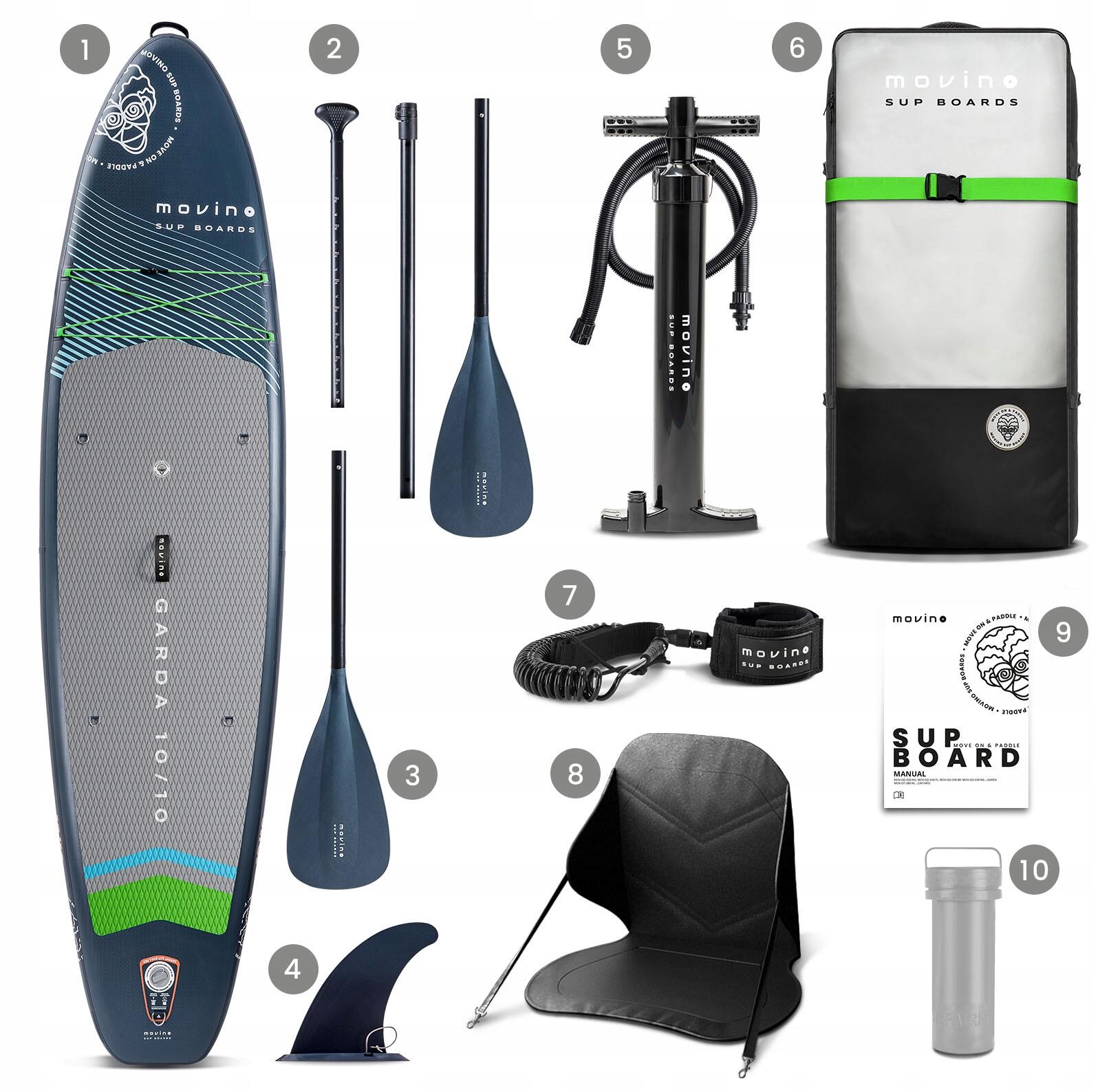 SUP-Board Movino Garda 10’10” (330cm) 330A-NV4358 Grün 7/8