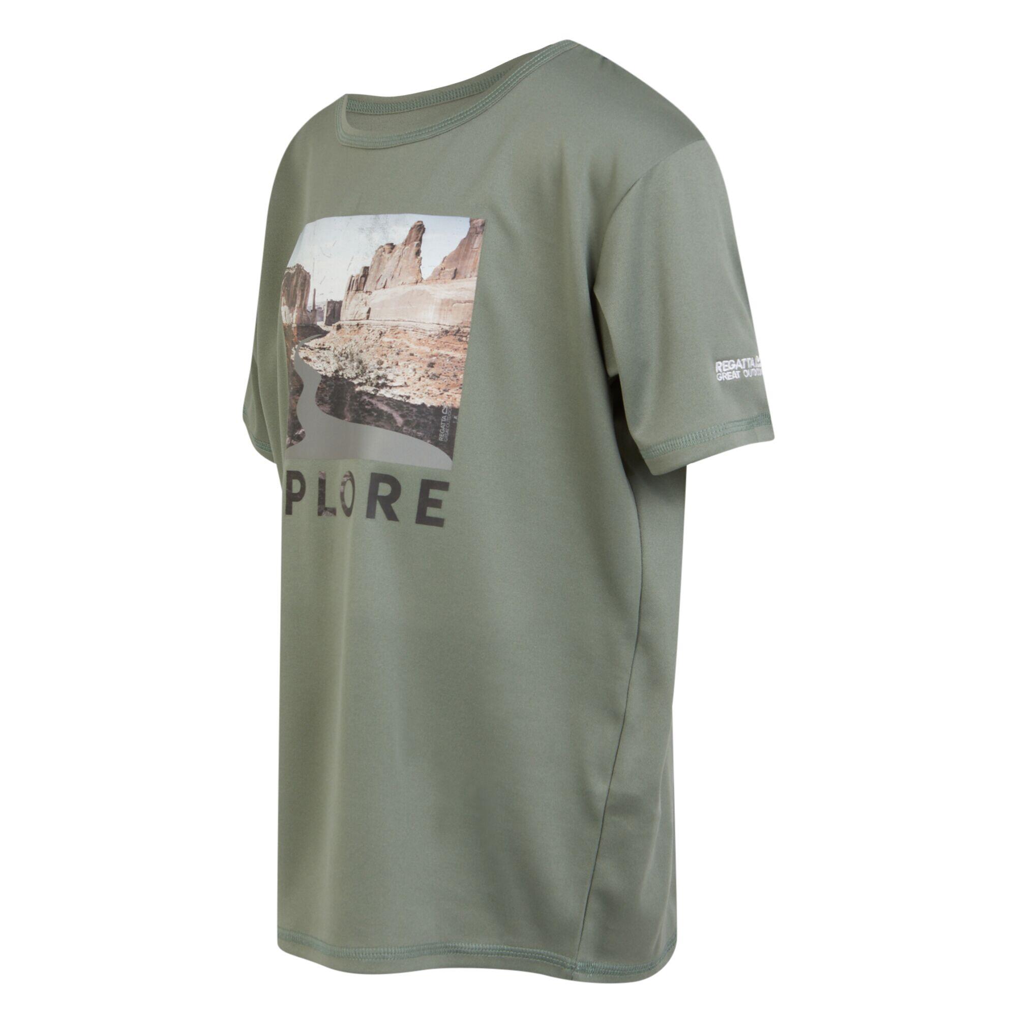 Childrens/Kids Alvardo VIII Explore Landscape TShirt (Agave Green) 3/5