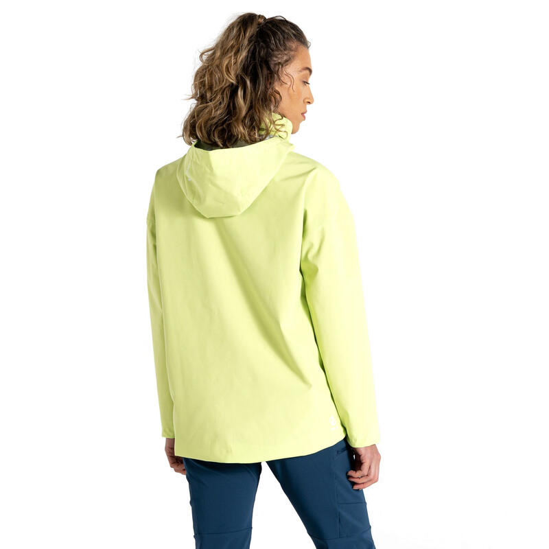 Chaqueta Impermeable Trail para Mujer Verde Fuerte