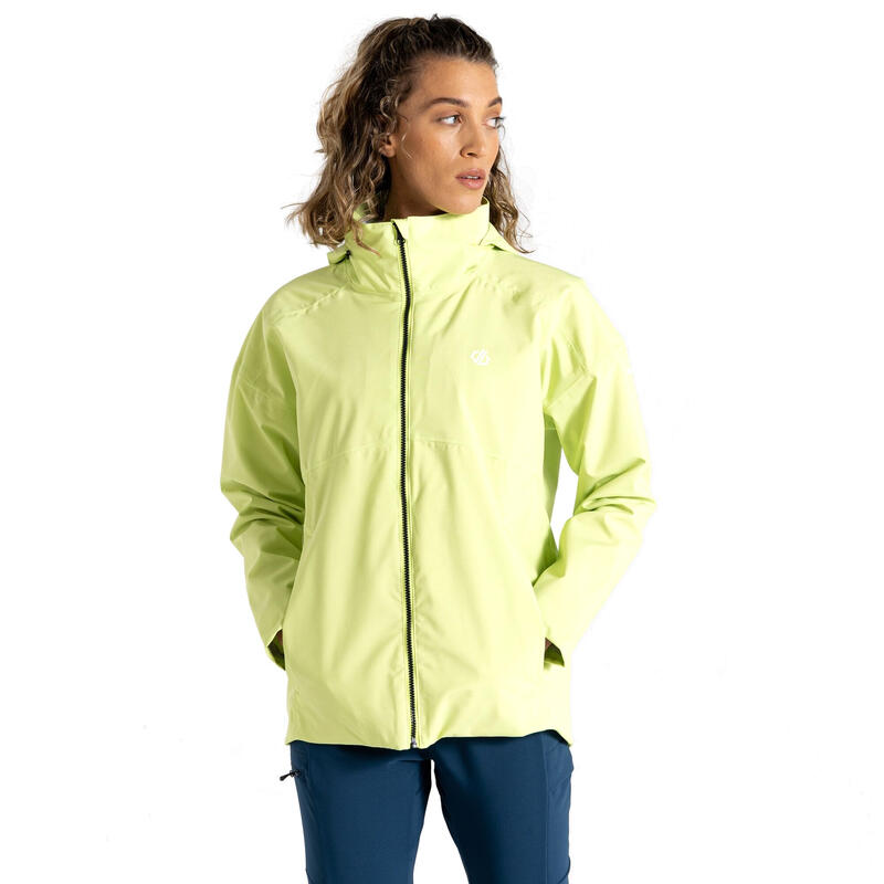 Chaqueta Impermeable Trail para Mujer Verde Fuerte