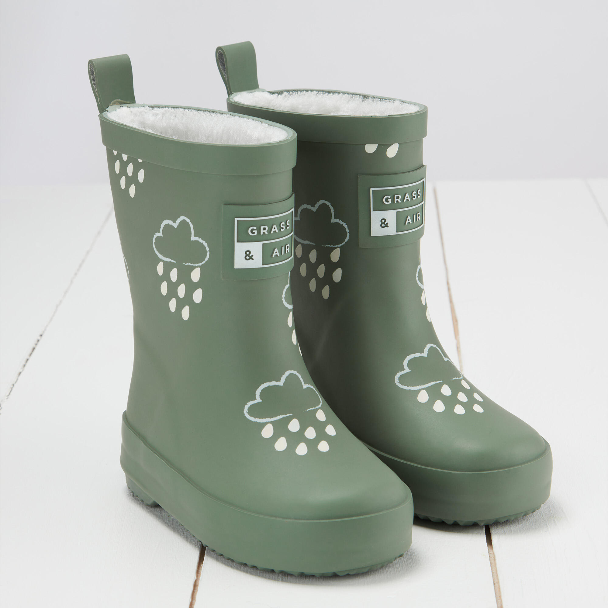 Little Kids Khaki  Colour-Changing Kids Wellies 1/3