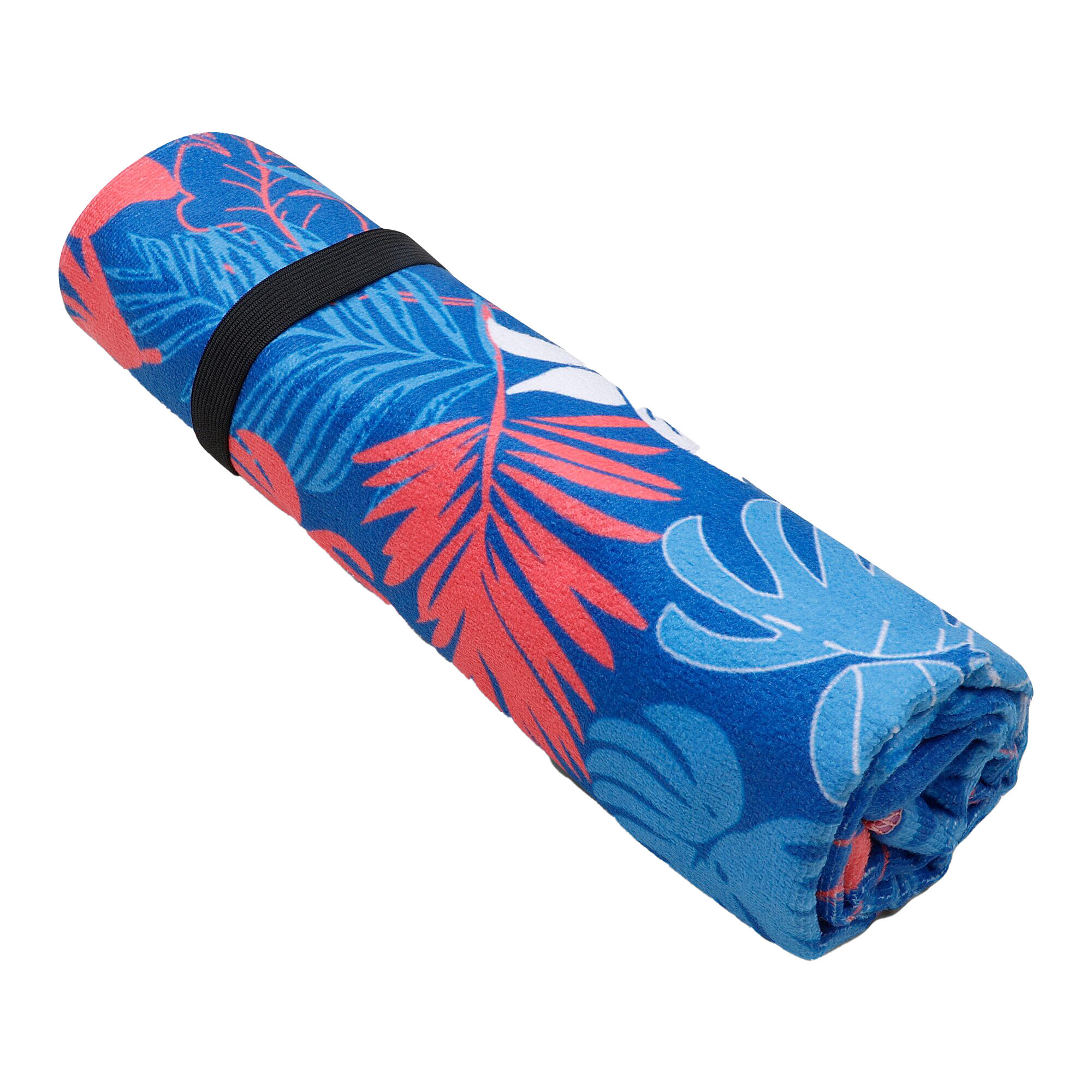 Badetuch, Hawaiisch Damen und Herren Blau/Pink/Weiß 2/5
