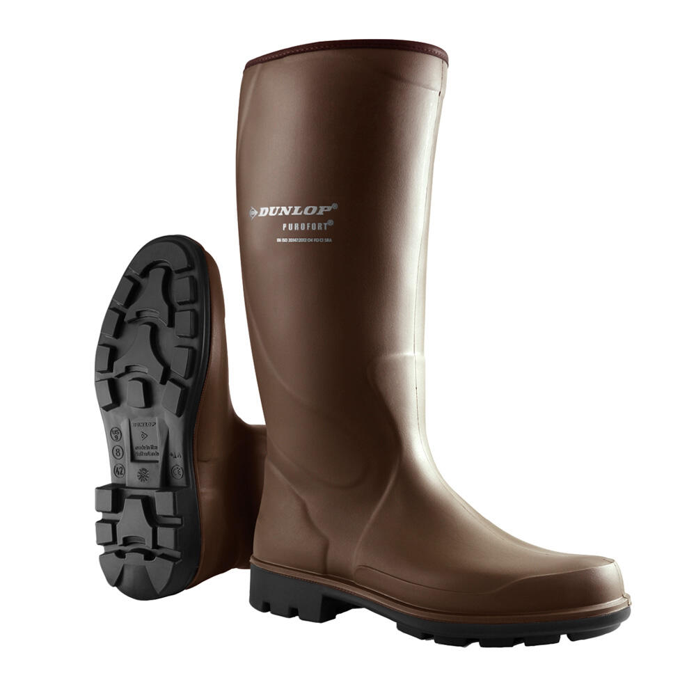 Galochas Dunlop Purofort Terroir Pro cor castanha