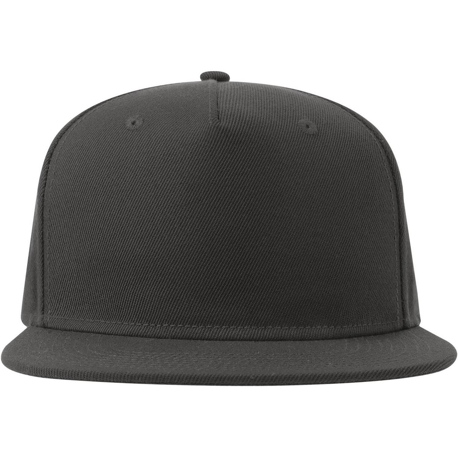 ATLANTIS Unisex Adult 5 Panel Snapback Baseball Cap (Dark Grey)
