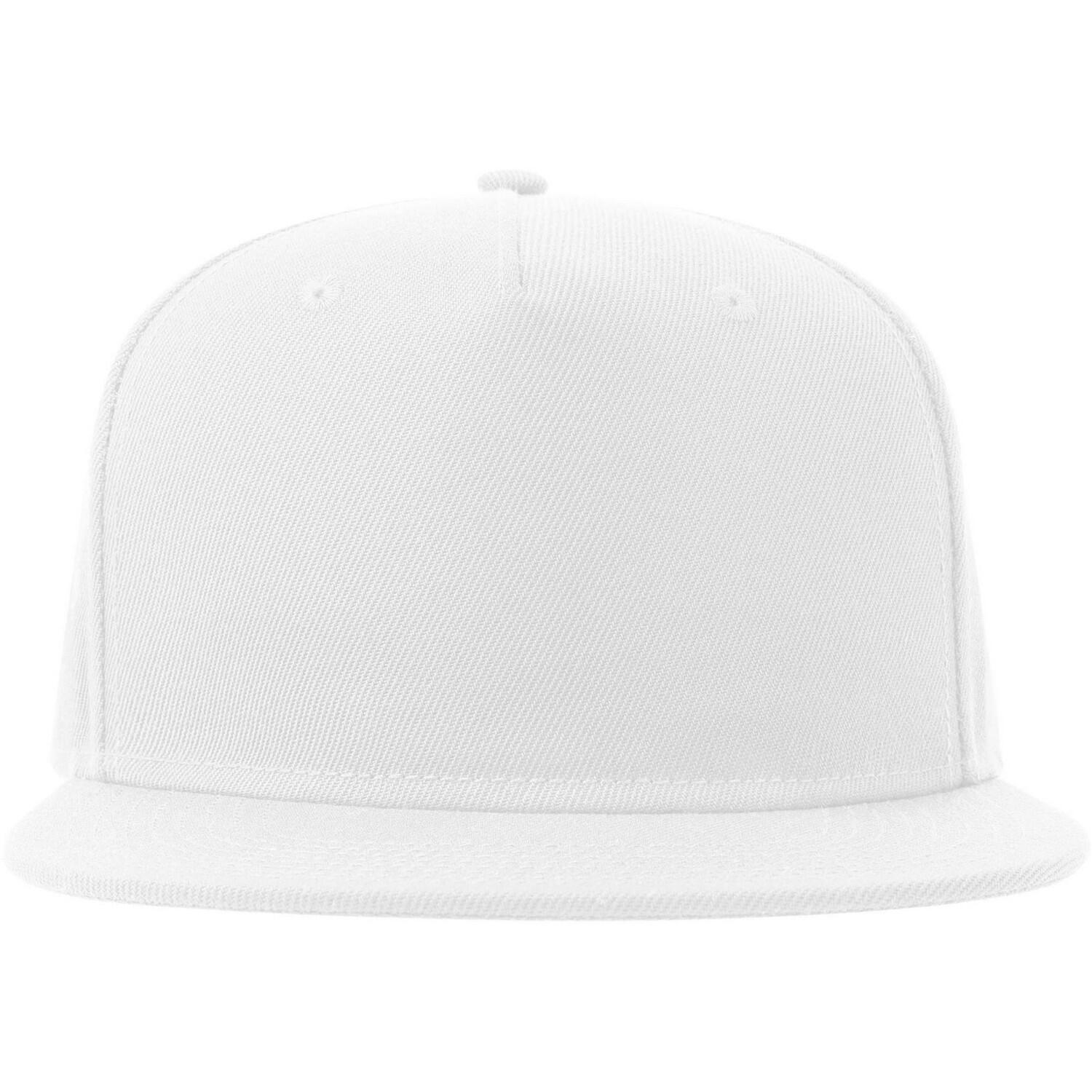 ATLANTIS Unisex Adult 5 Panel Snapback Baseball Cap (White)