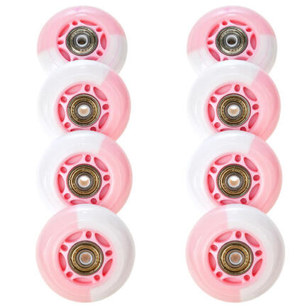 8x Leuchtende LED-Räder + Lager für Etta PU-Rollen