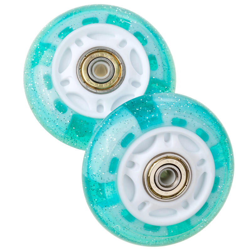 8x Świecące kółka LED do rolek RAVEN Isla Mint 70mm PU