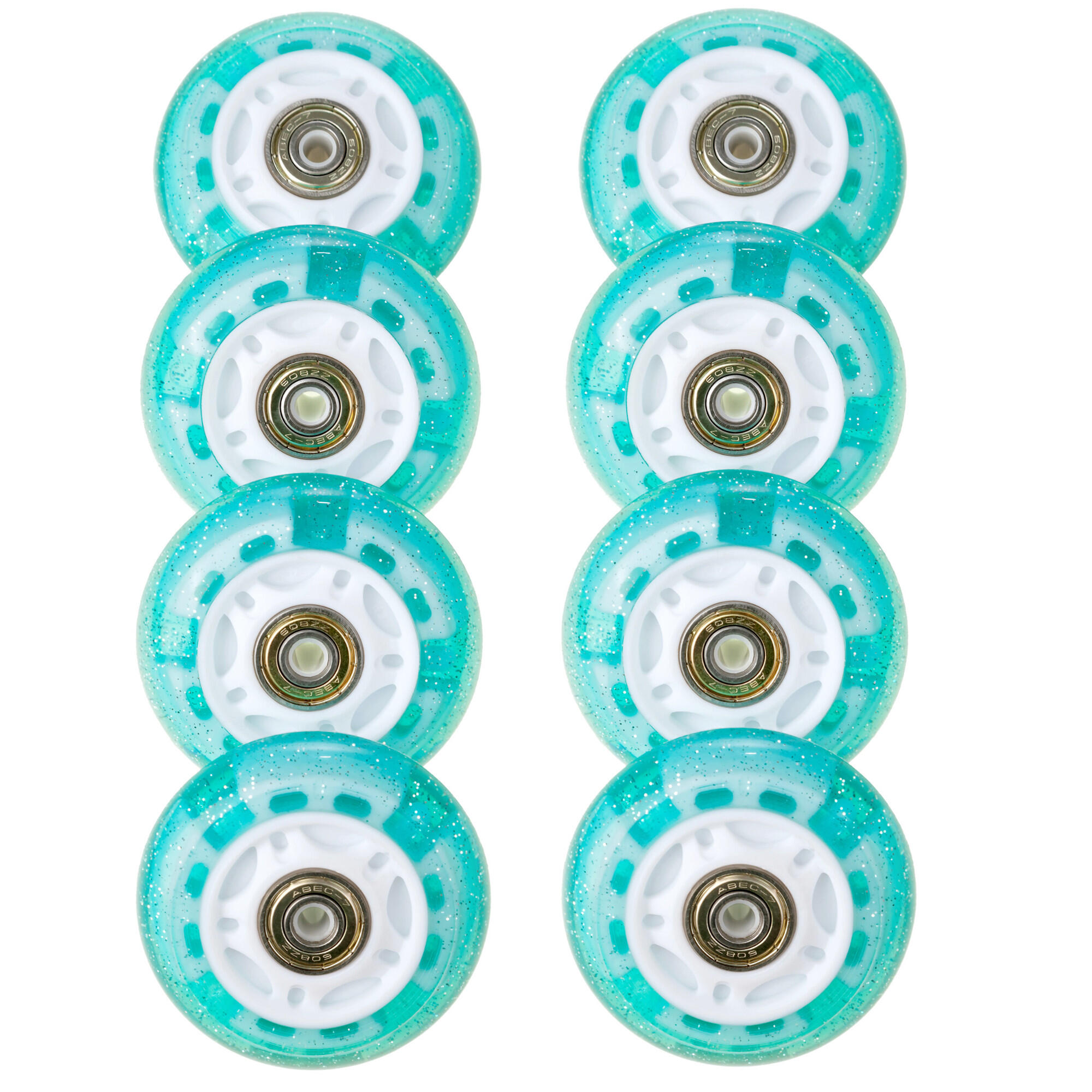 8 rodas LED luminosas + rolamentos para rodas RAVEN Isla Mint PU 6/6
