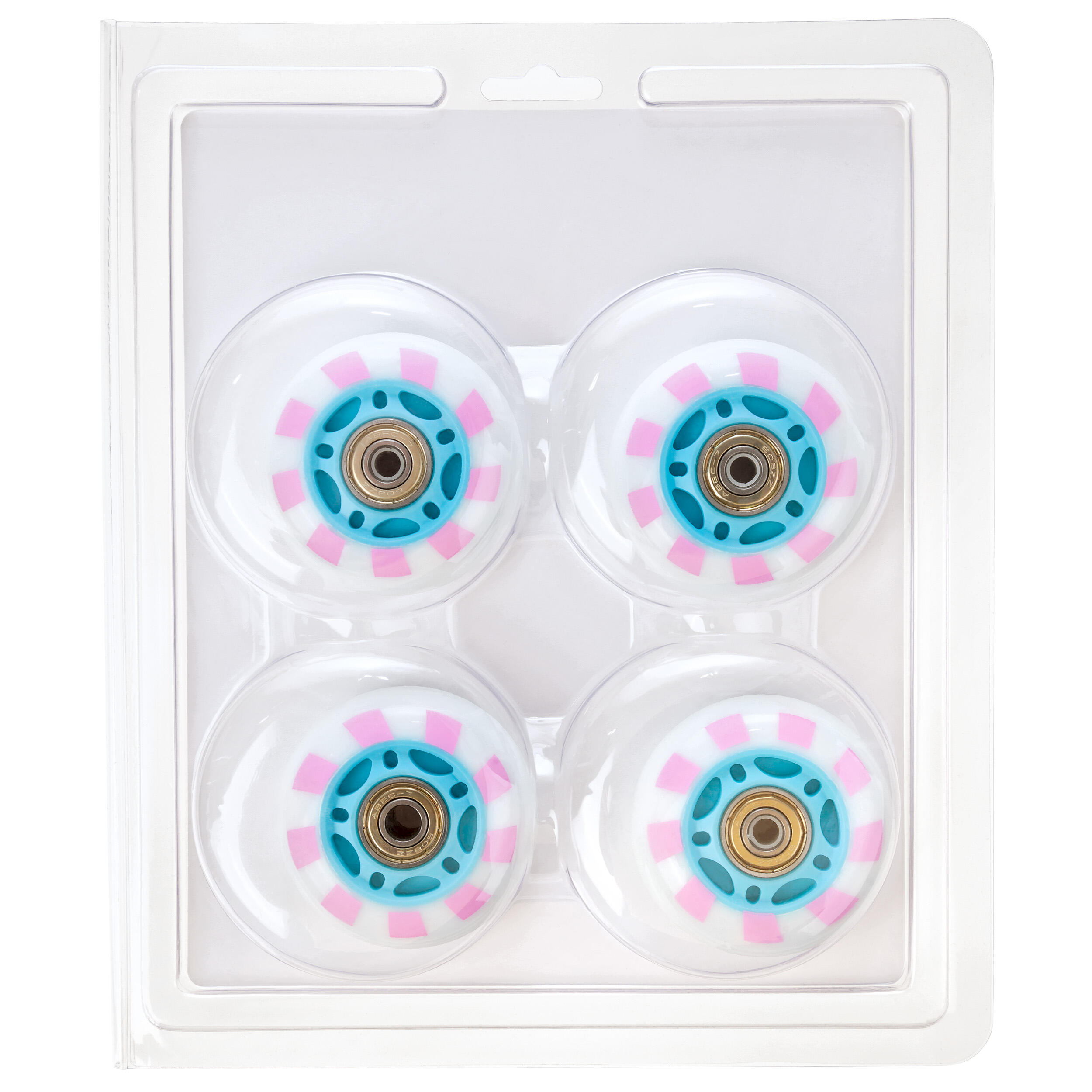 8x Rodas LED luminosas + rolamentos para rodas RAVEN Caramell PU 3/4