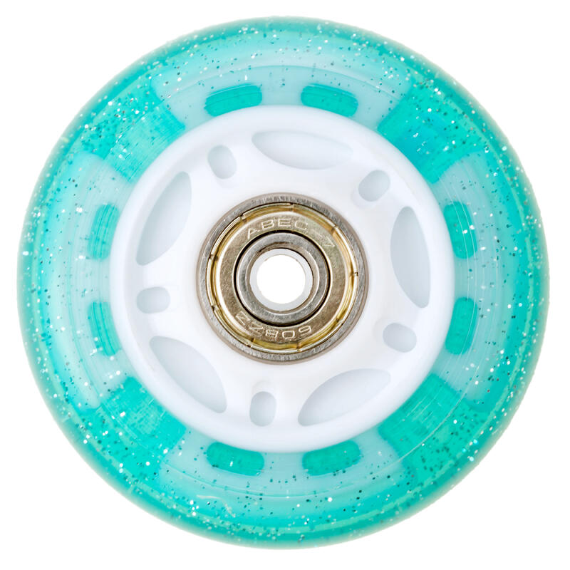 8x Świecące kółka LED do rolek RAVEN Isla Mint 70mm PU