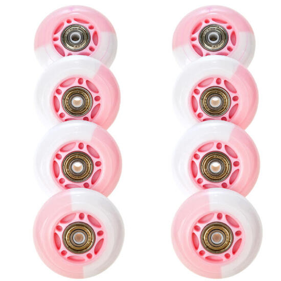 8x Leuchtende LED-Räder + Lager für Etta PU-Rollen