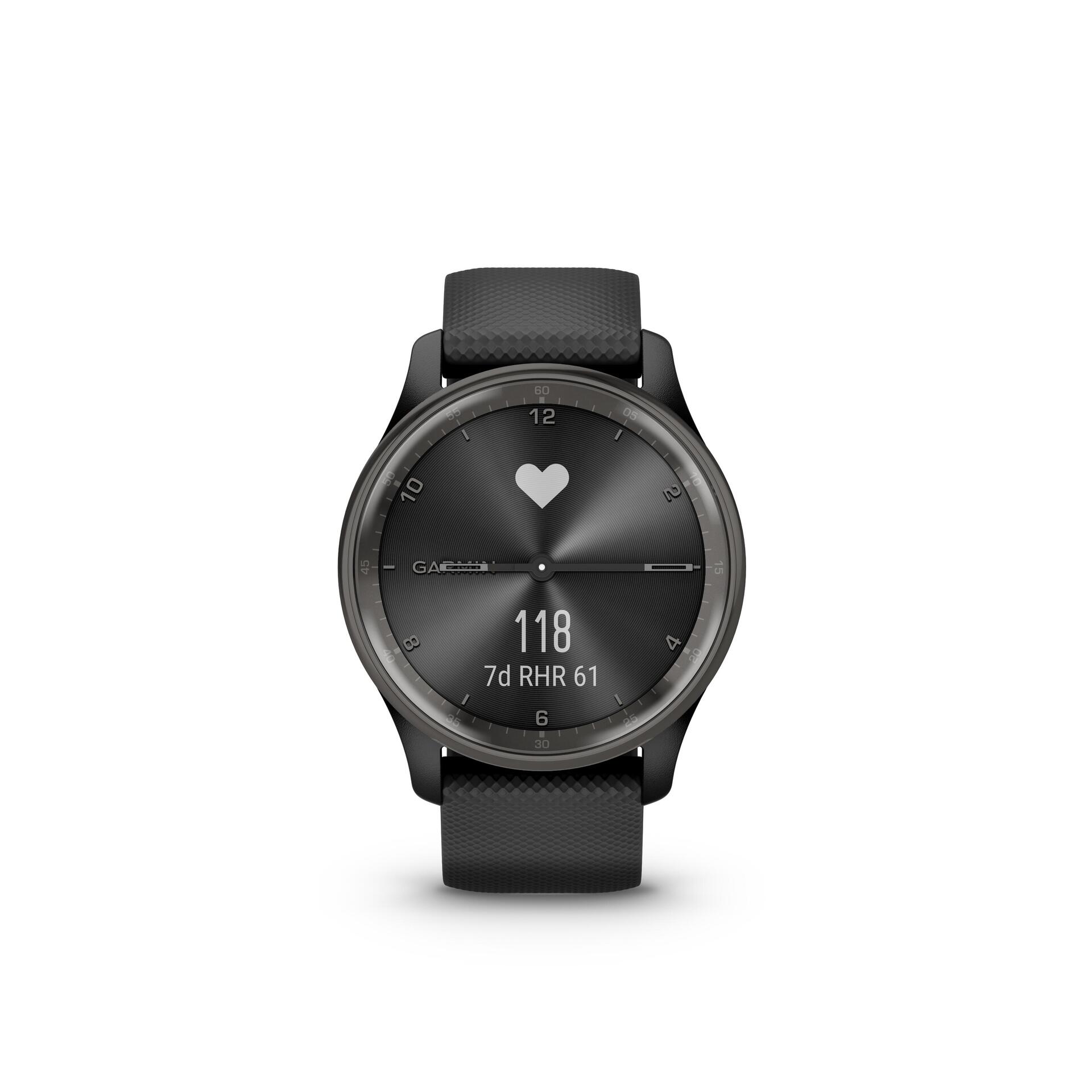 Garmin Vivomove Trend Stainless Steel Bezel Black Watch