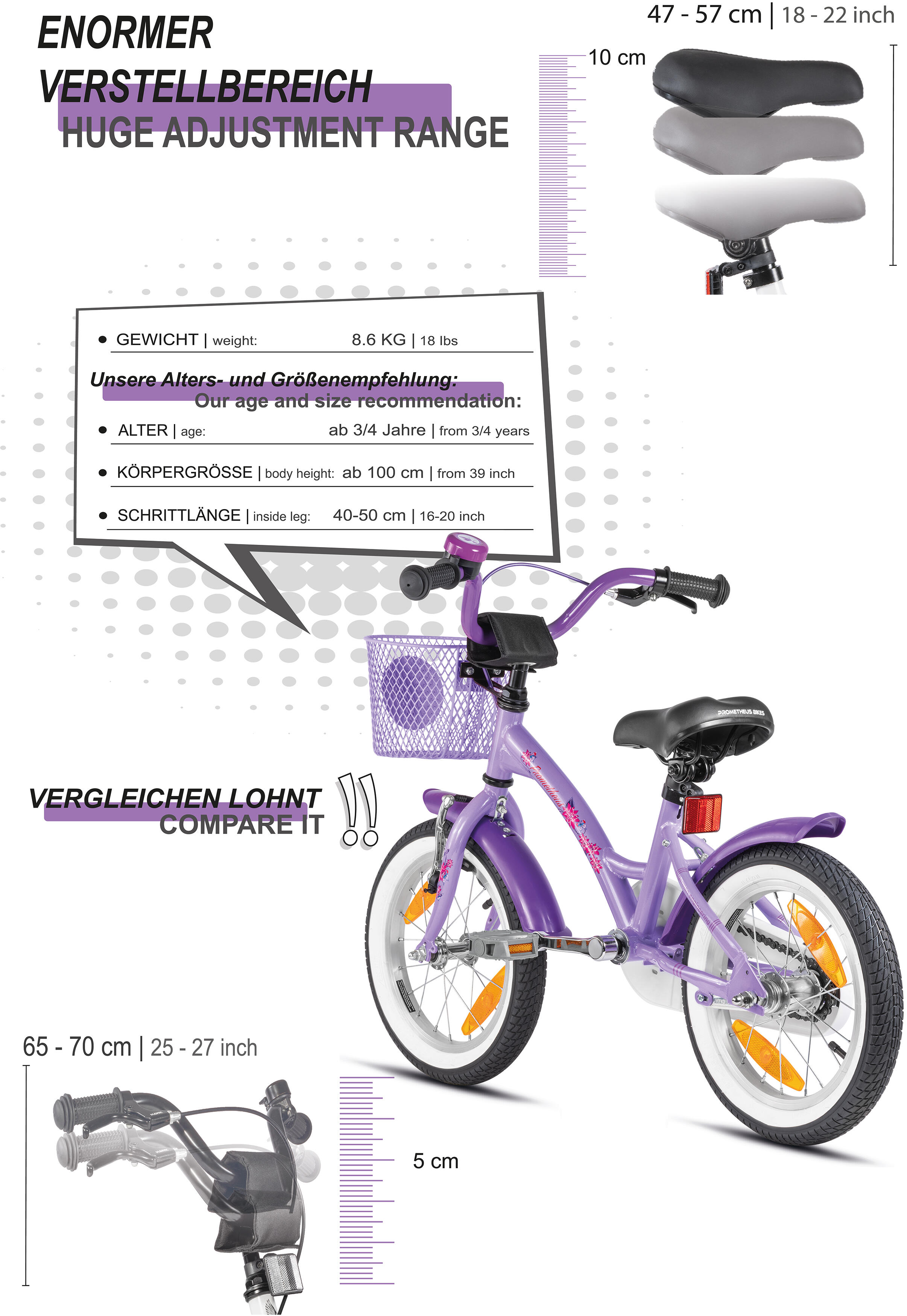 Kinderfahrrad 14 Zoll ab 4 Jahre mit Stützräder und Rücktritt 7/8